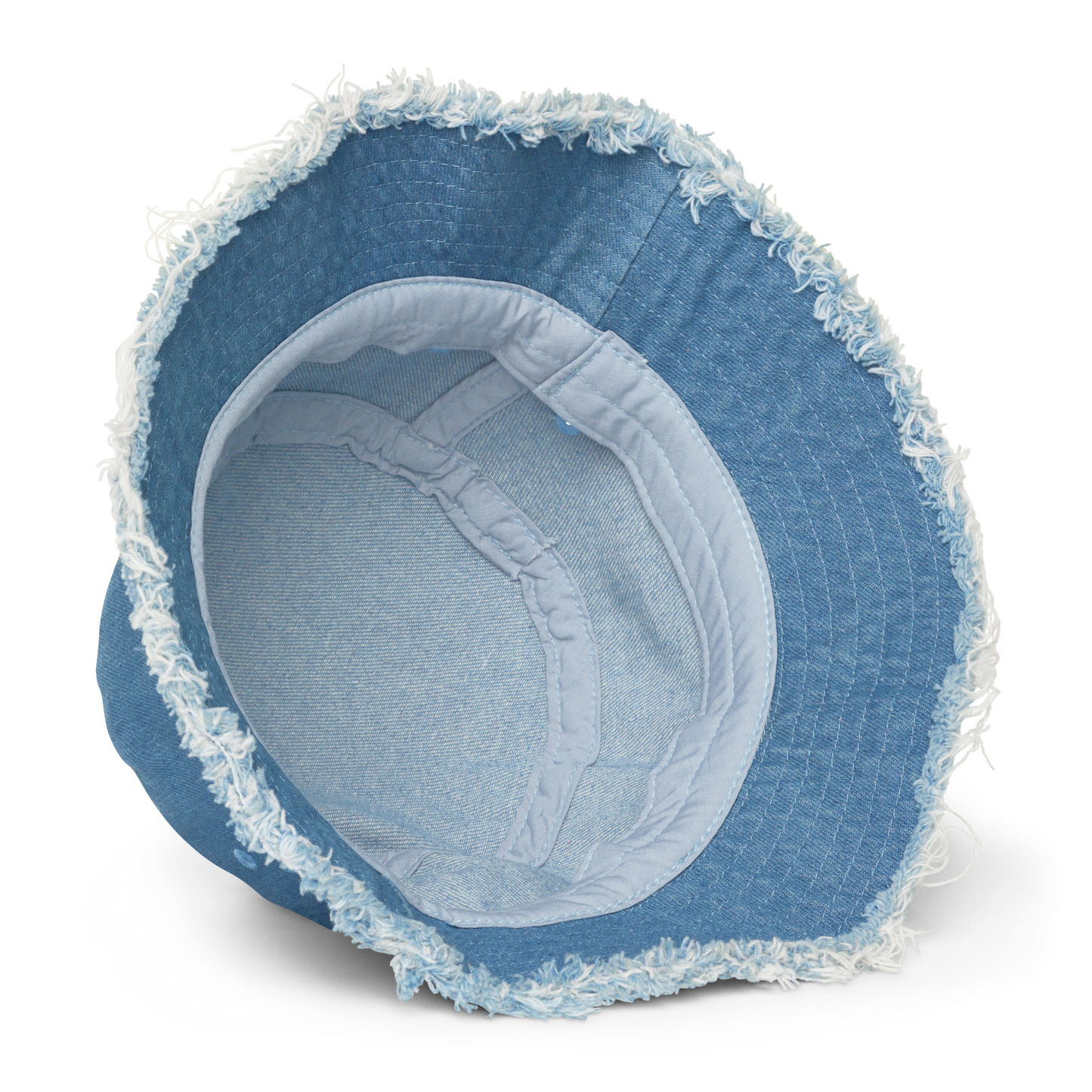 Qurksy Varsity Distressed Denim Bucket Hat